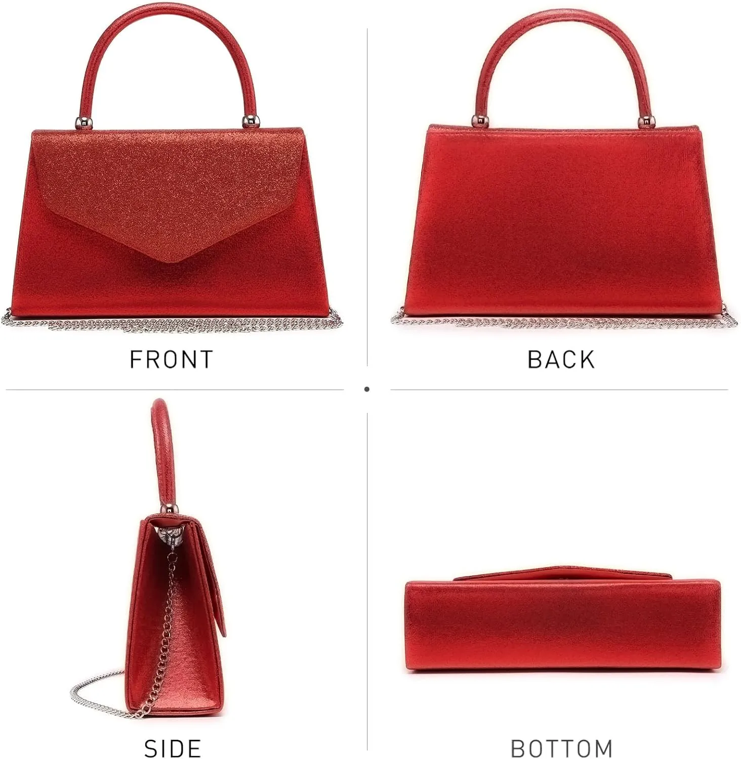 Dasein Women's Evening Bag Party Clutches Wedding Purses Cocktail Prom Handbags with Frosted Glittering