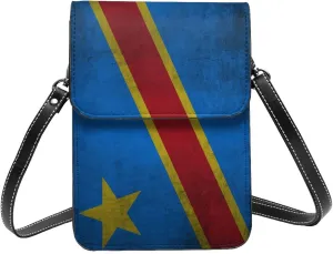 Democratic Republic Of Congo vintage Flag Small Crossbody Bag Is A Shoulder Bag Designed For Women And Girls Cell Phone Crossbody Wallet Purses With Card Slots Adjustable Strap