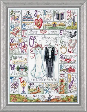 Design Works Crafts Wedding ABC Counted Cross Stitch Kit