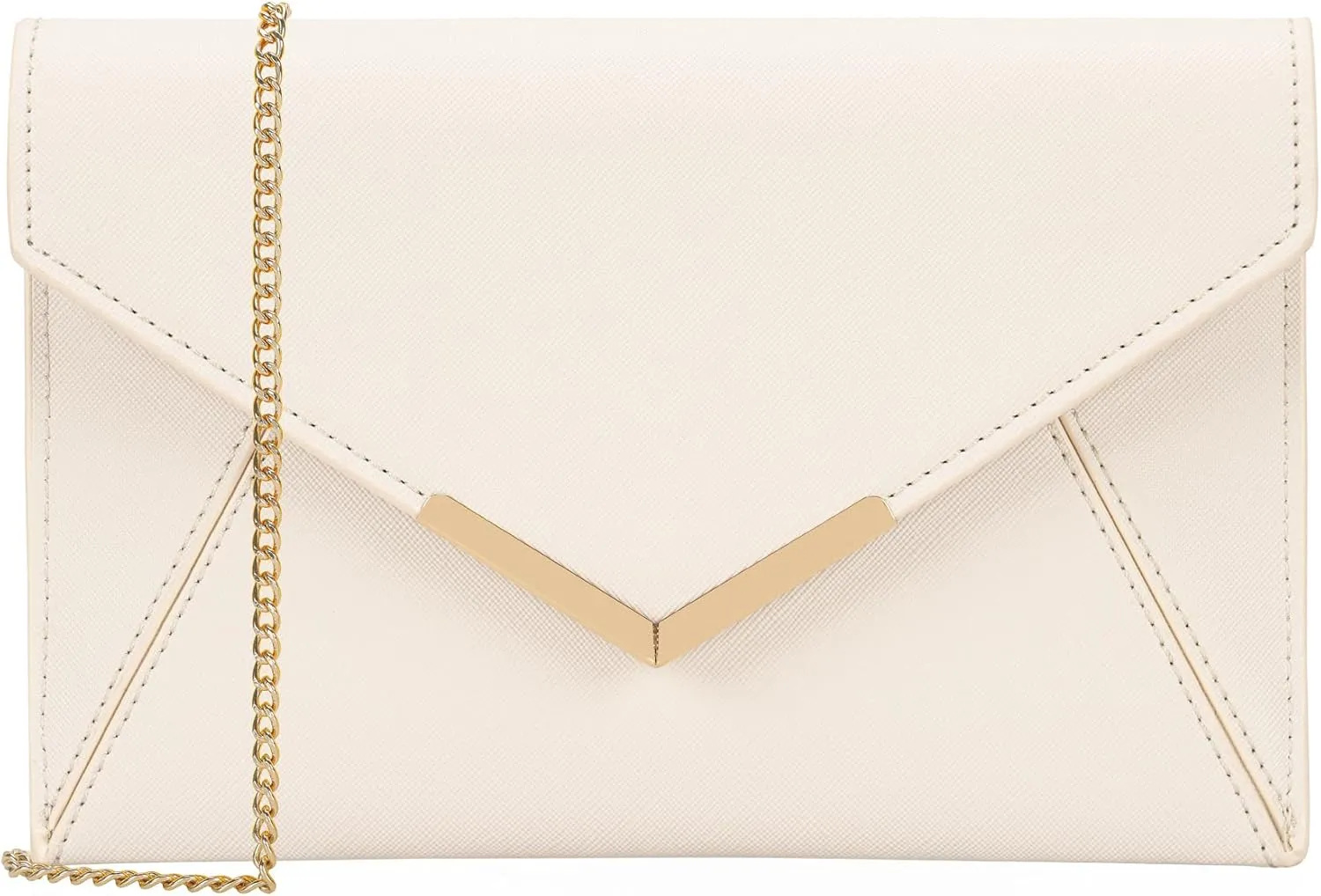 Dexmay Women Envelope Clutch Handbag Medium Saffiano Leather Foldover Clutch Purse