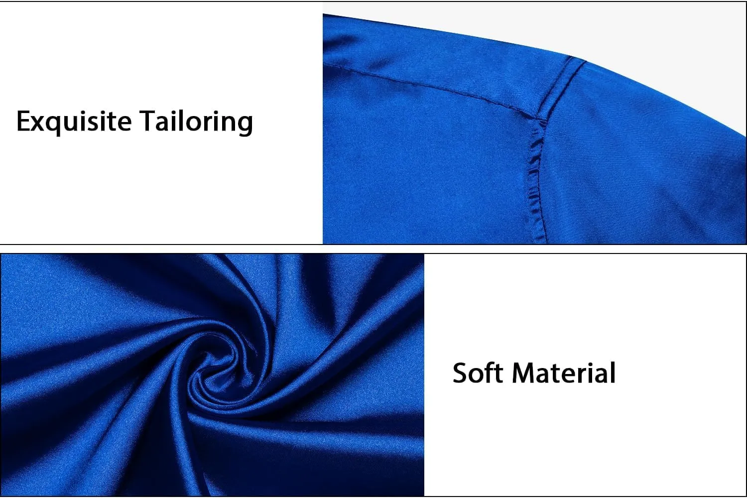 DiBanGu Mens Satin Dress Shirts Casual Long Sleeve Button Down Shirt Regular Fit Wrinkle Free Shiny Shirts for Men Party Prom