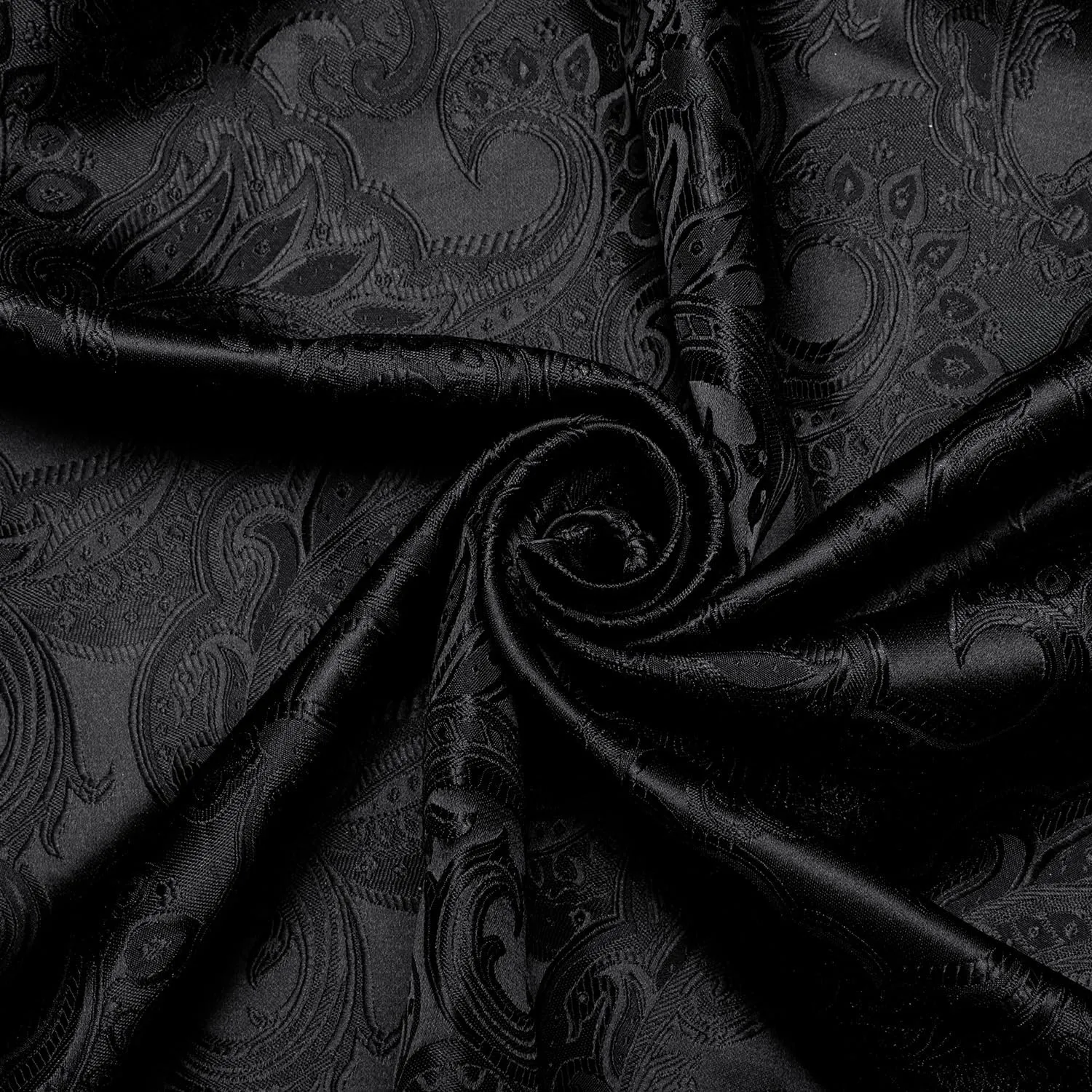 DiBanGu Men's Silk Paisley Dress Shirt Formal Long Sleeve Button-Down Casual Shirts for Wedding Party