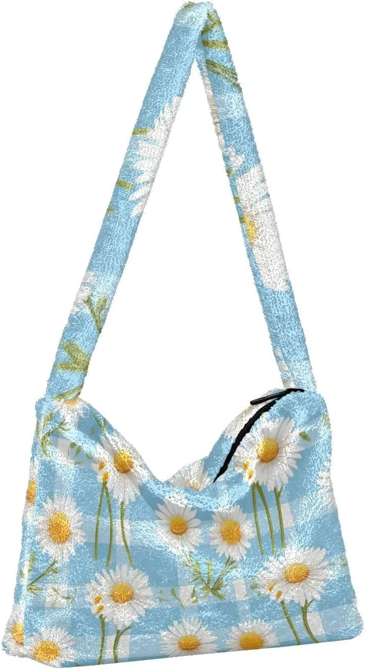 Dinosaurs Cute Plush Tote Bag, Purses for Women Shoulder Bag, Womens Outdoor Bag