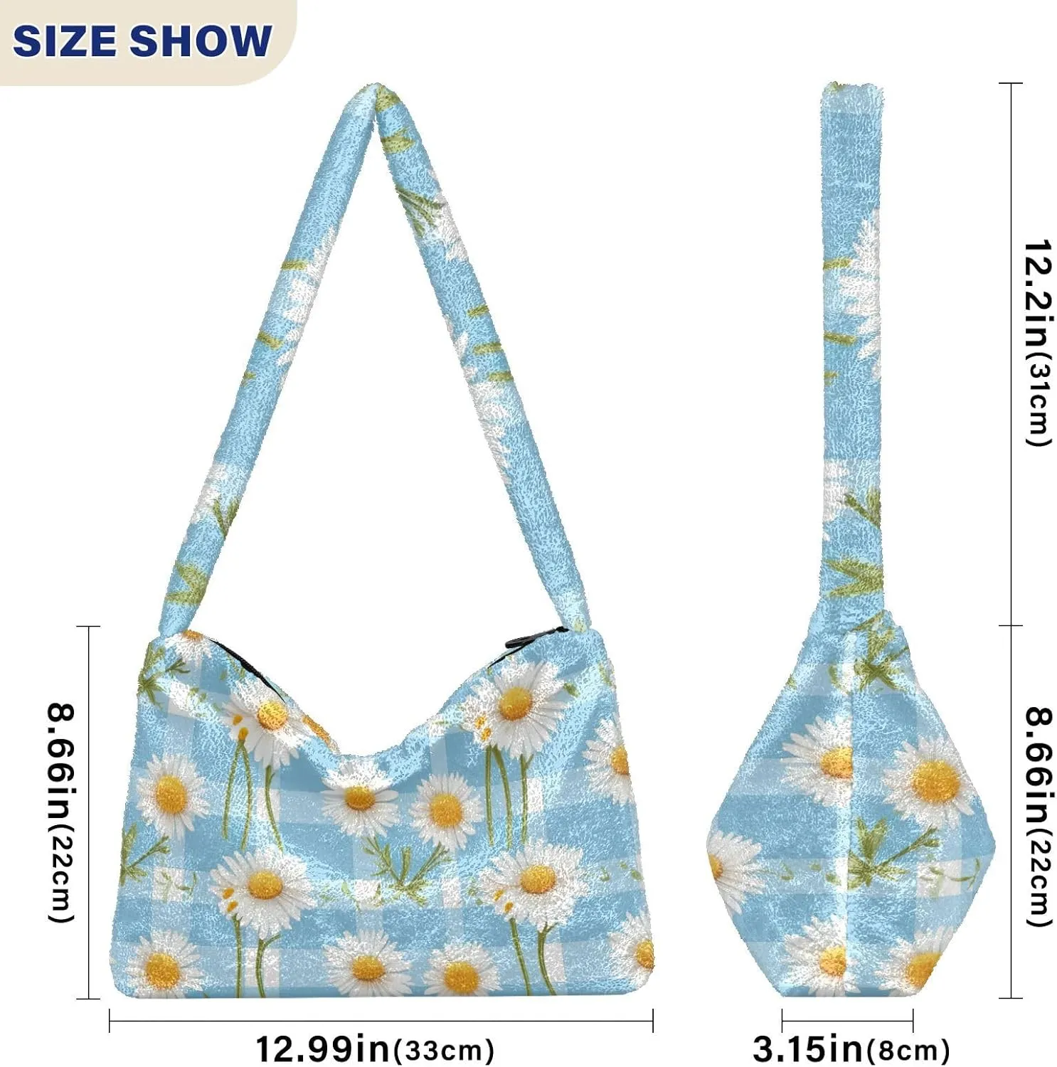 Dinosaurs Cute Plush Tote Bag, Purses for Women Shoulder Bag, Womens Outdoor Bag