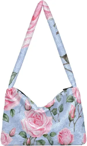 Dinosaurs Cute Plush Tote Bag, Purses for Women Shoulder Bag, Womens Outdoor Bag