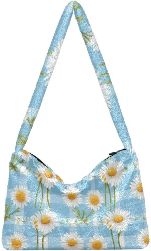Dinosaurs Cute Plush Tote Bag, Purses for Women Shoulder Bag, Womens Outdoor Bag