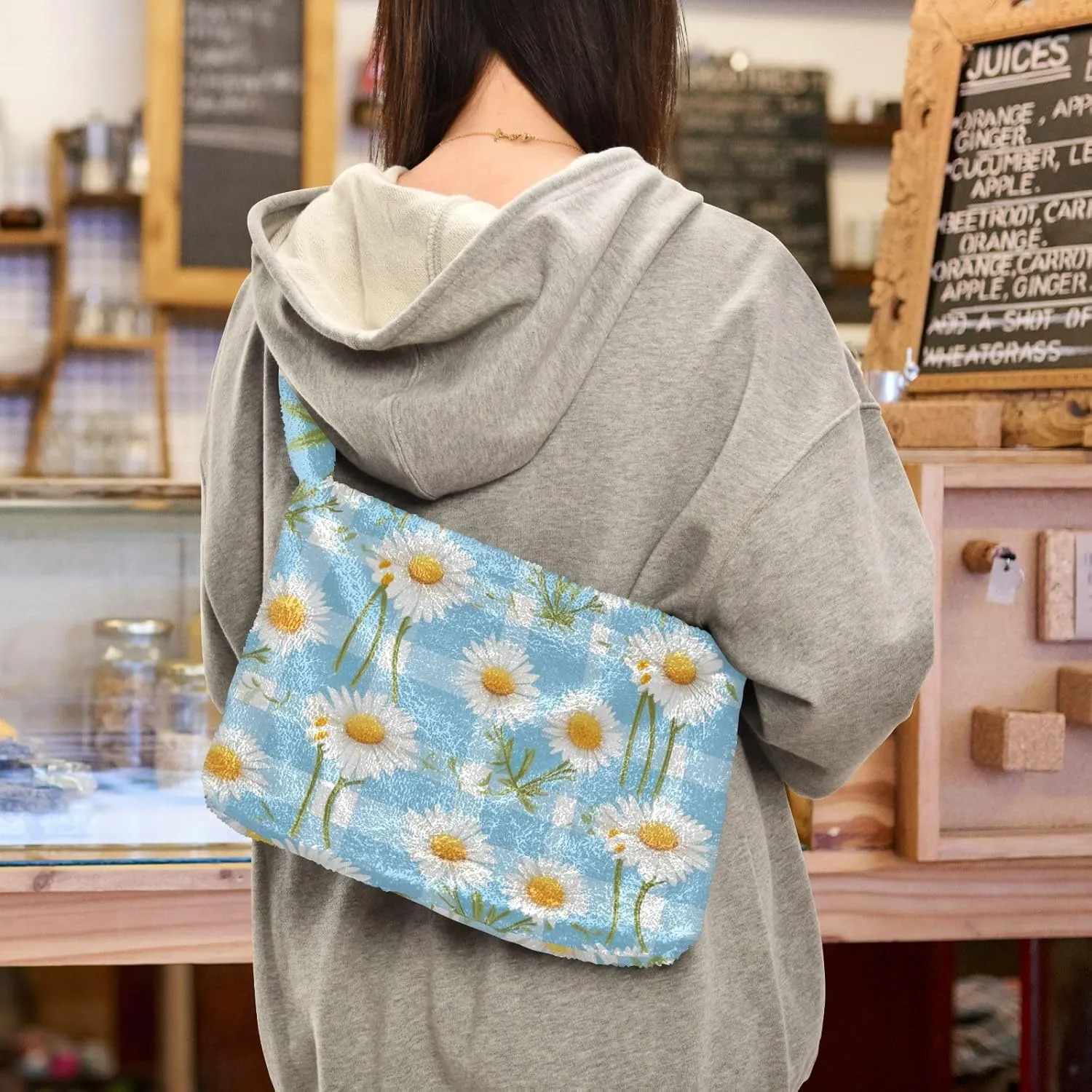 Dinosaurs Cute Plush Tote Bag, Purses for Women Shoulder Bag, Womens Outdoor Bag