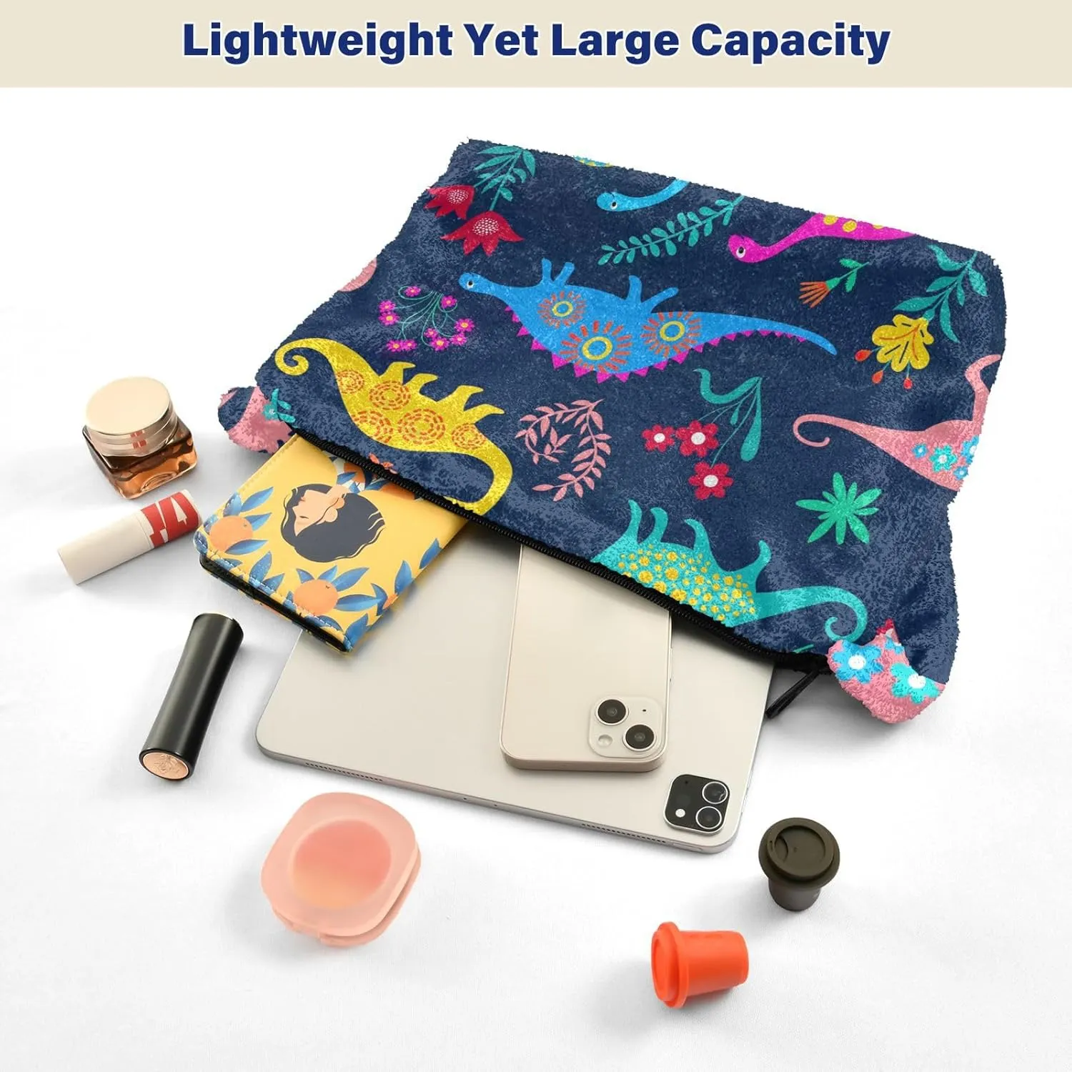 Dinosaurs Cute Plush Tote Bag, Purses for Women Shoulder Bag, Womens Outdoor Bag