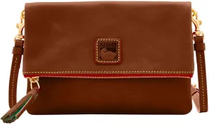 Dooney & Bourke Handbag, Florentine Foldover Zip Crossbody - Chestnut