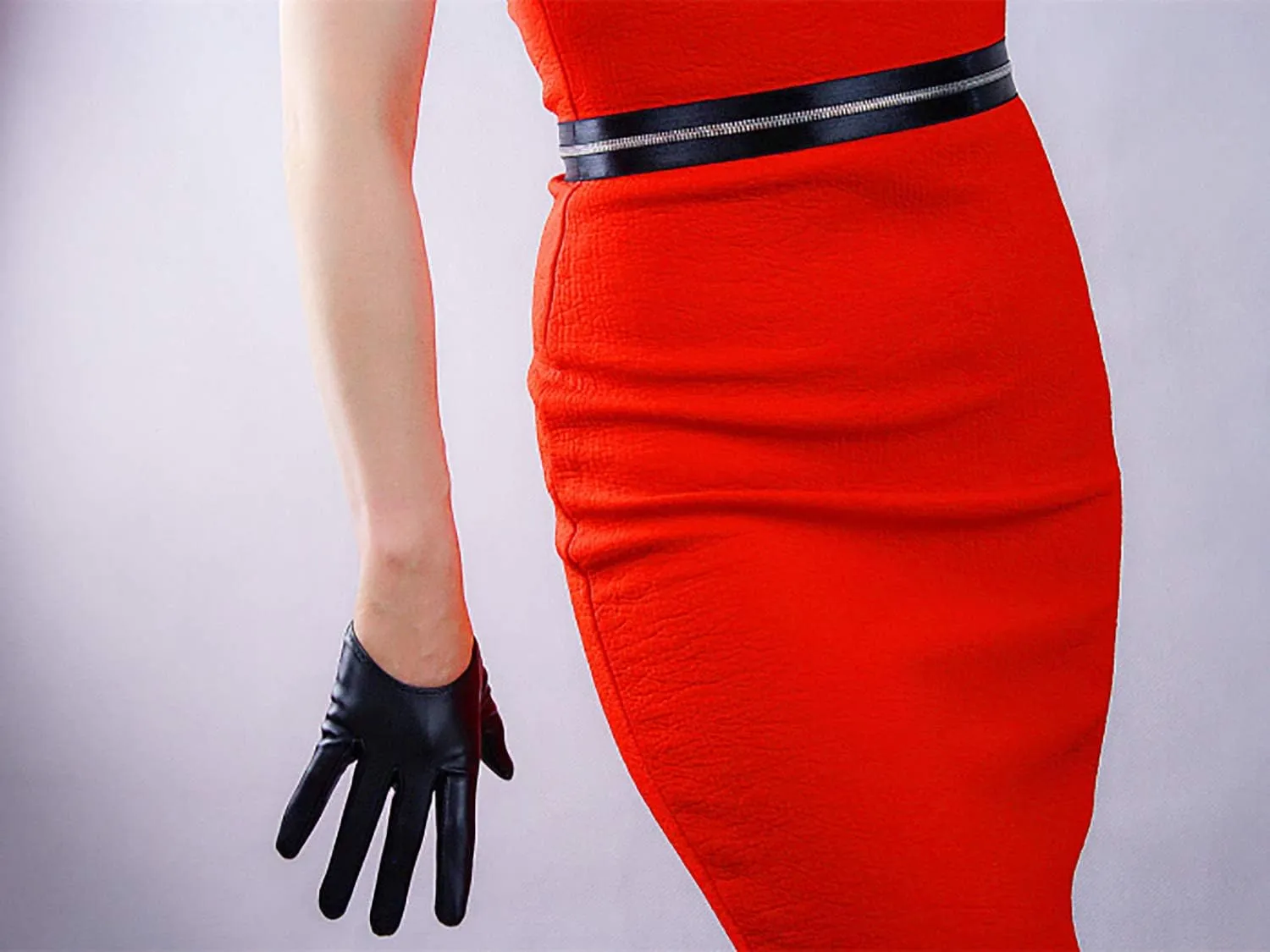 DooWay Fashion Short Leather Gloves for Women Costume Wet Look Faux Patent PU Driving Dress Gloves