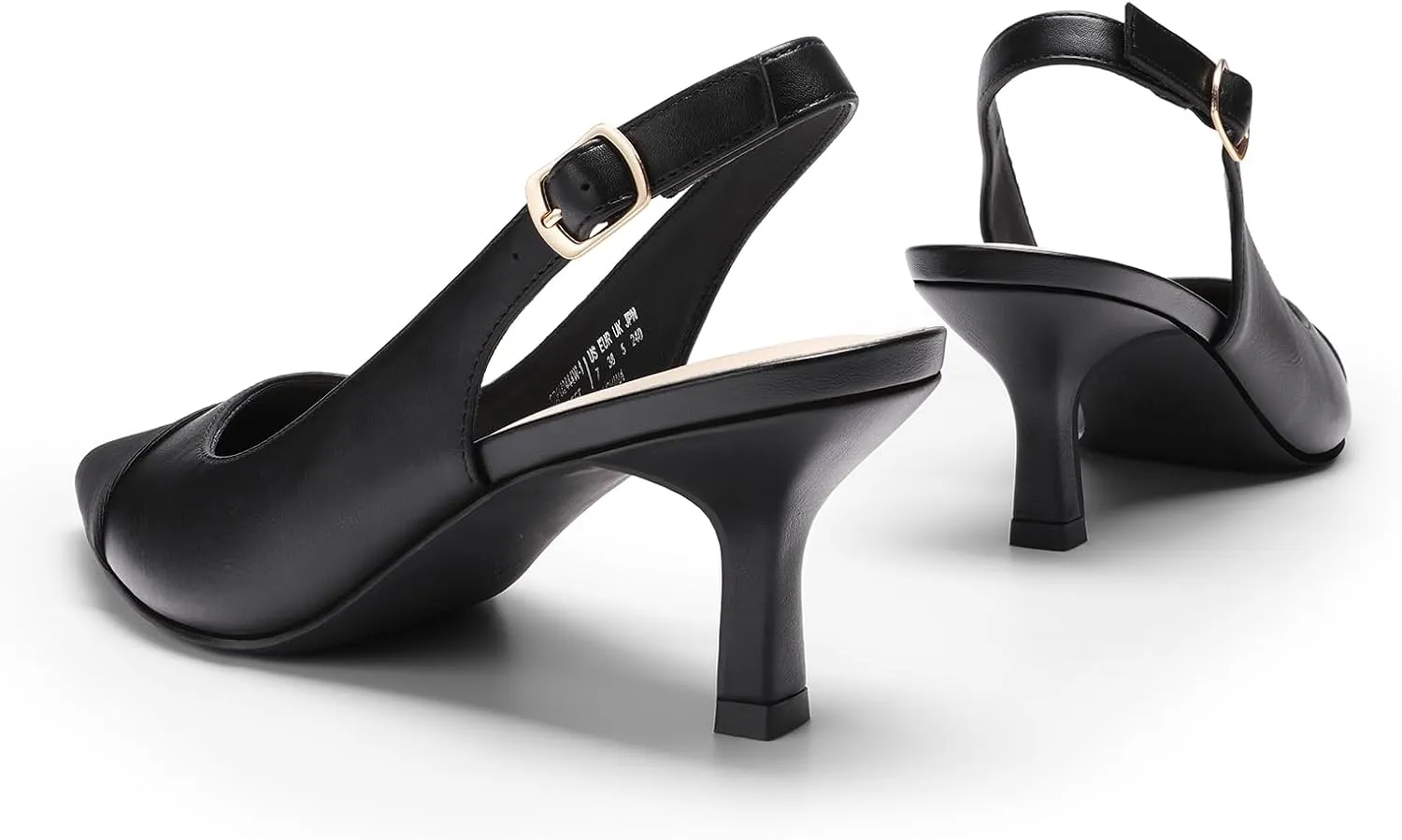 DREAM PAIRS Women's Kitten Heels Slingback Closed Pointed Toe Low Pumps Shoes Women Party Wedding Sexy Casual Dress Shoes