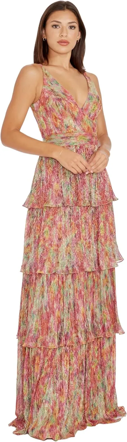 Dress the Population Women's Lorain Fit and Flare Maxi Dress