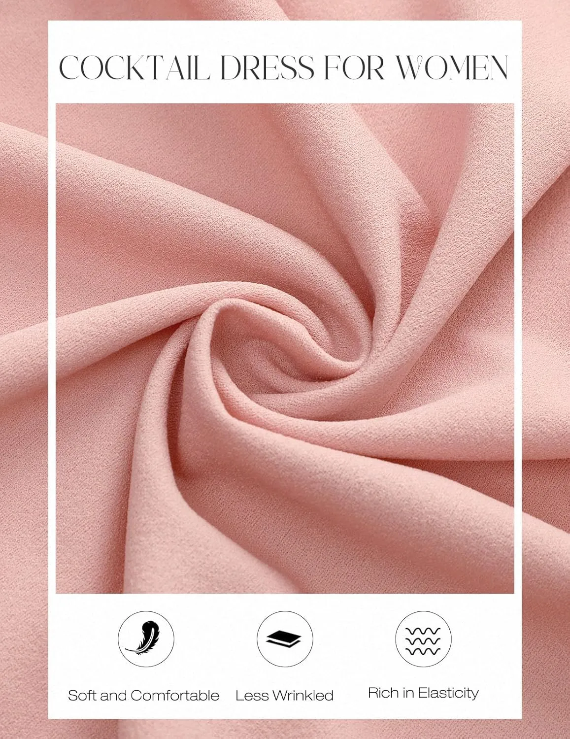 DRESSTELLS Cocktail Dress 2025, Long Bell Sleeves & V-Neck, Formal Bridesmaid Prom Dresses for Party