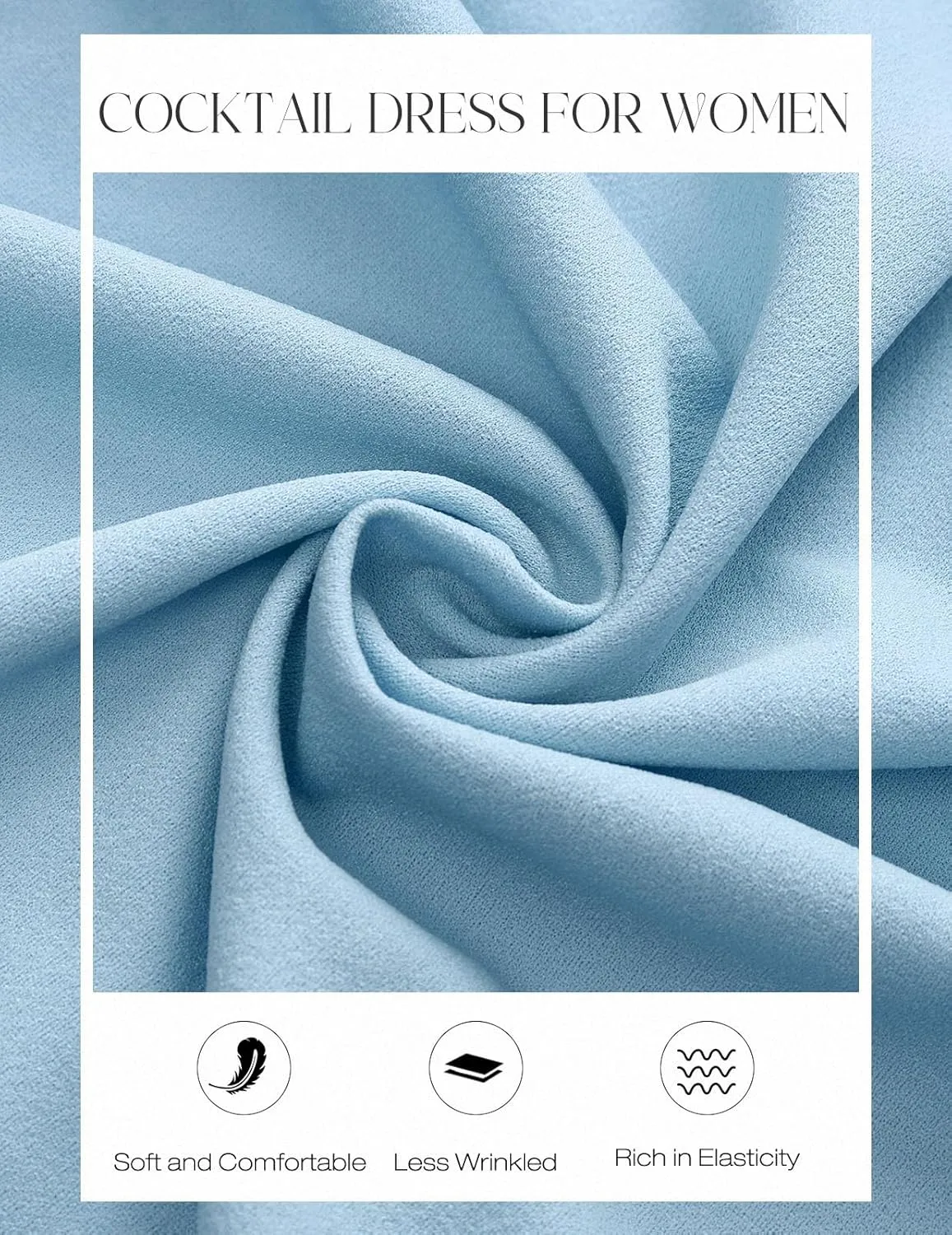 DRESSTELLS Cocktail Dress 2025, Long Bell Sleeves & V-Neck, Formal Bridesmaid Prom Dresses for Party