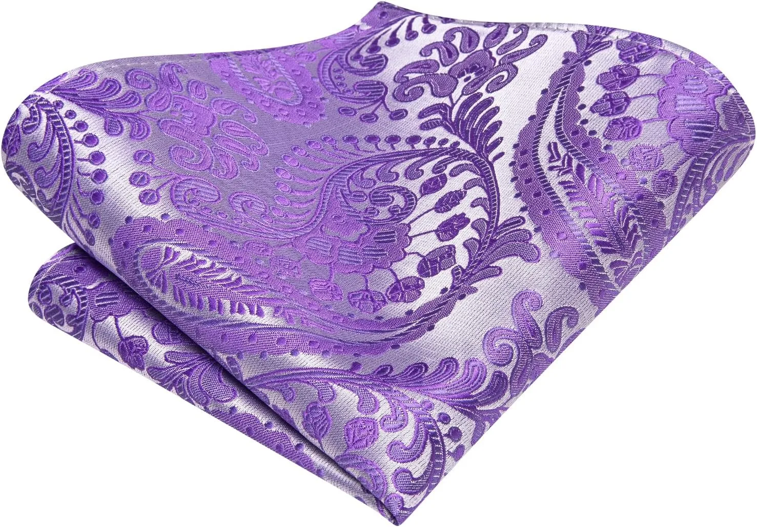 Dubulle Mens Paisley Floral Silk Tie for Men Striped Necktie and Pocket Square Cufflinks Set Wedding Business