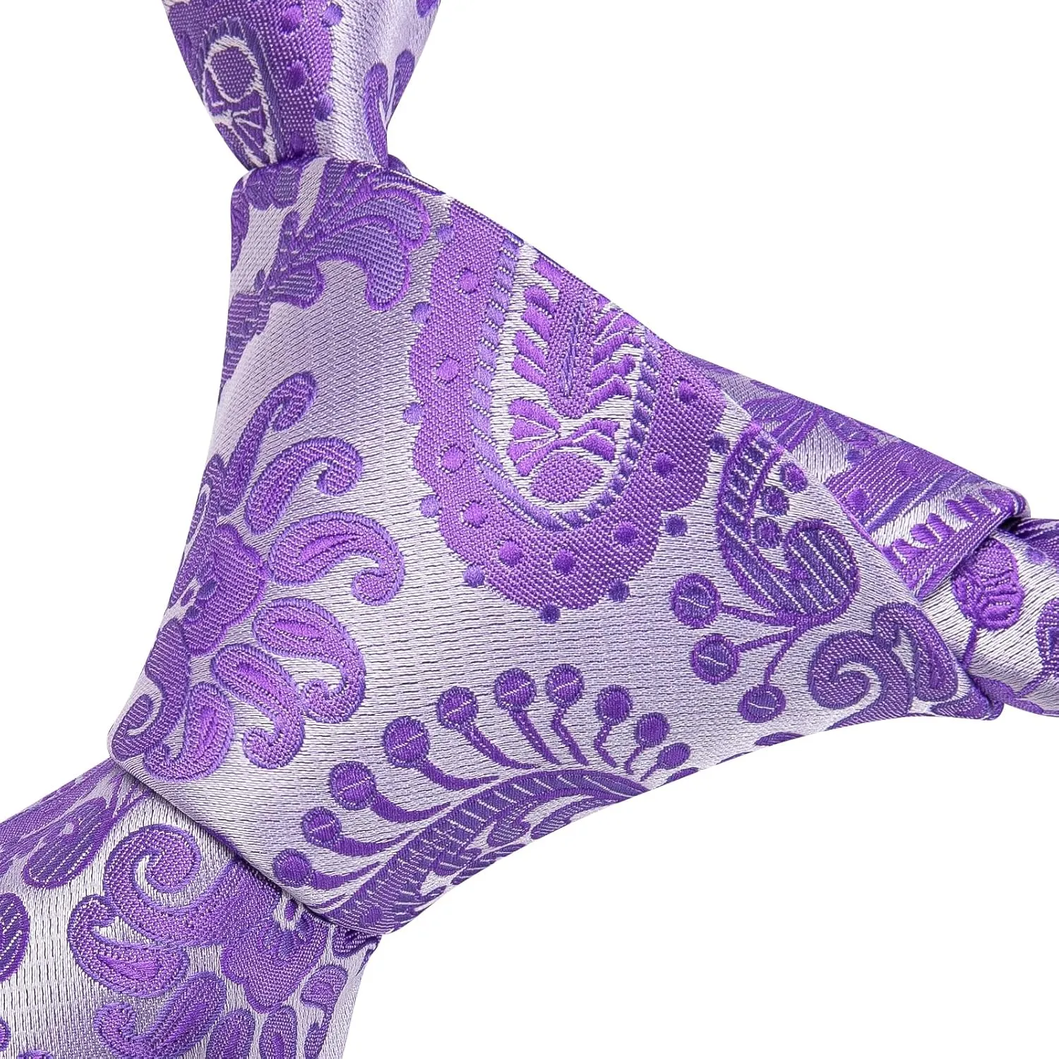 Dubulle Mens Paisley Floral Silk Tie for Men Striped Necktie and Pocket Square Cufflinks Set Wedding Business