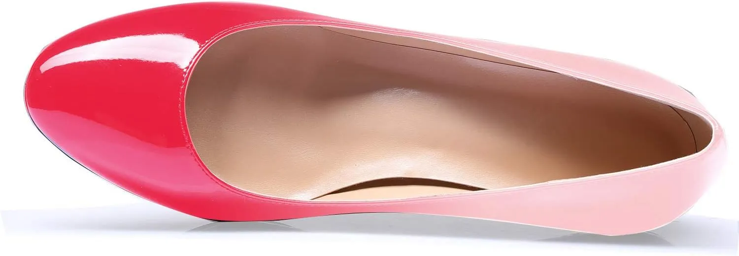 Eldof Women Kitten Heel Pumps - Round Toe 6.5cm Mid-Heel Court Shoes for Wedding, Party, Office