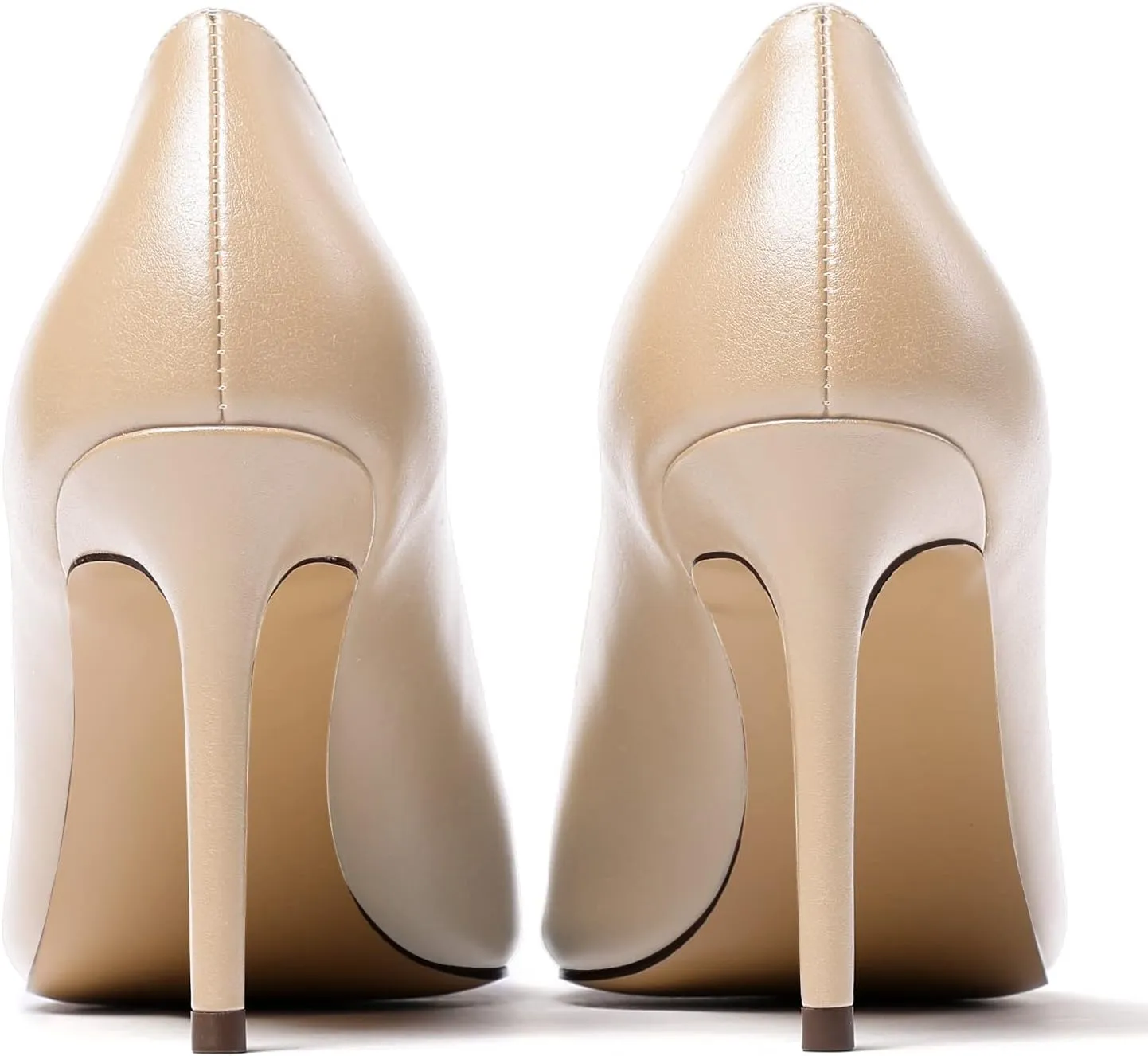 Eldof Women Peep Toe Pumps Mid-Heel Pumps Formal Wedding Bridal Classic Heel Open Toe Stiletto