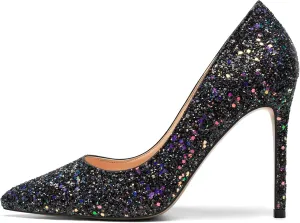 Eldof Women's Classic Dress Pumps Shoes, Sexy Pointed Toe 4" Stiletto High Heels, Office Formal Slip On Size 5-13