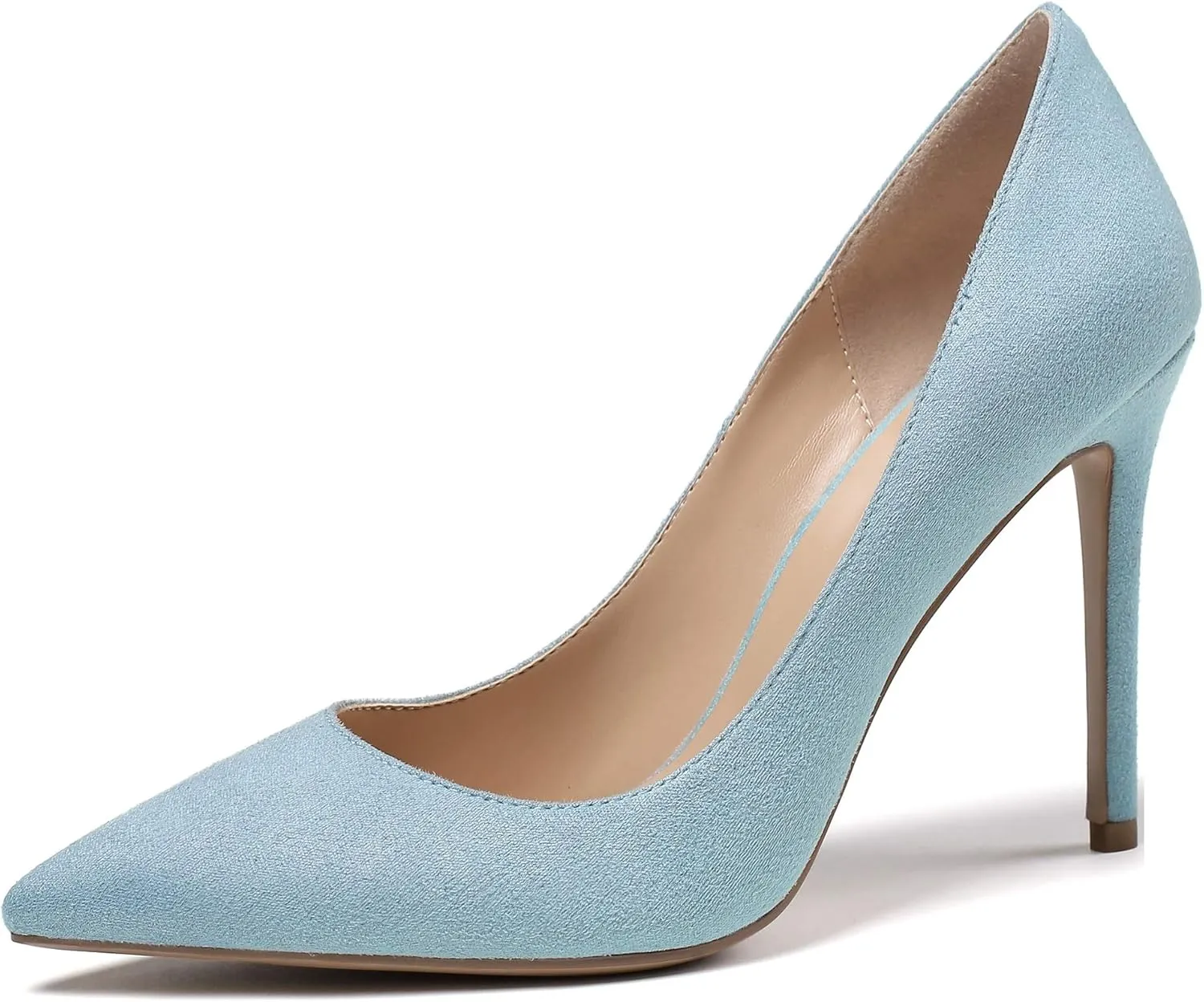 Eldof Women's Classic Dress Pumps Shoes, Sexy Pointed Toe 4" Stiletto High Heels, Office Formal Slip On Size 5-13