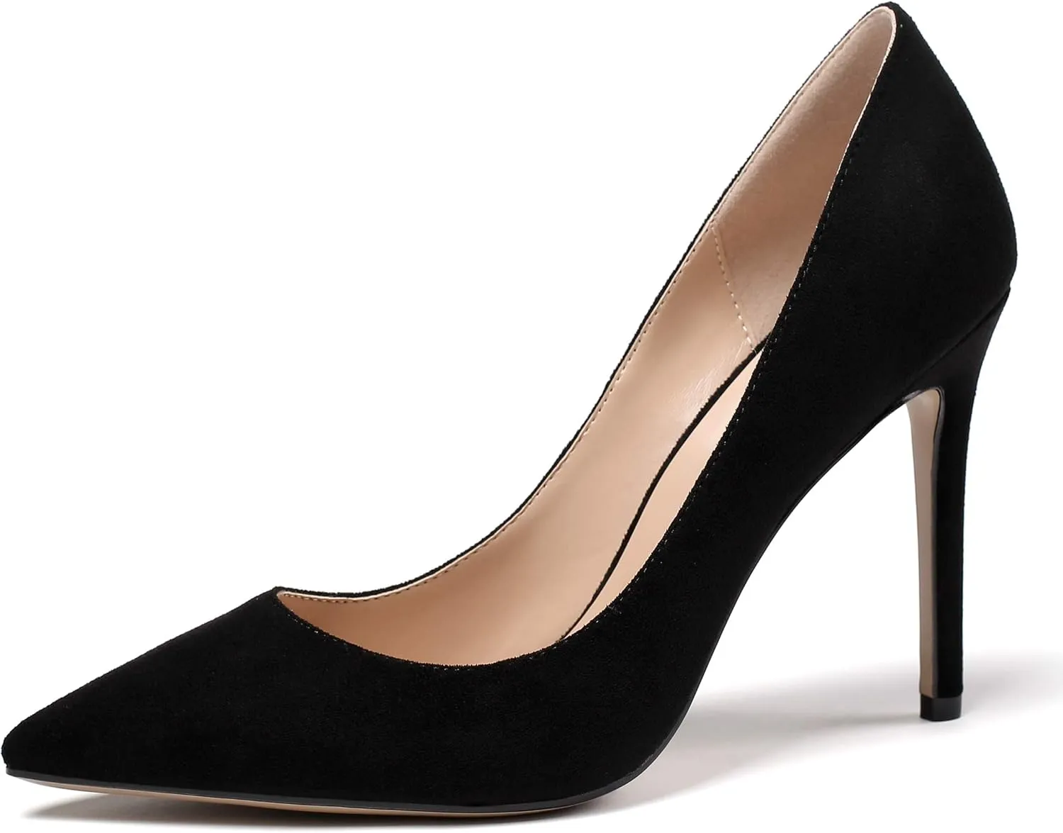 Eldof Women's Classic Dress Pumps Shoes, Sexy Pointed Toe 4" Stiletto High Heels, Office Formal Slip On Size 5-13
