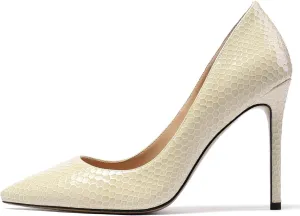 Eldof Women's Classic Dress Pumps Shoes, Sexy Pointed Toe 4" Stiletto High Heels, Office Formal Slip On Size 5-13