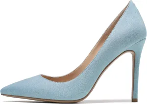 Eldof Women's Classic Dress Pumps Shoes, Sexy Pointed Toe 4" Stiletto High Heels, Office Formal Slip On Size 5-13