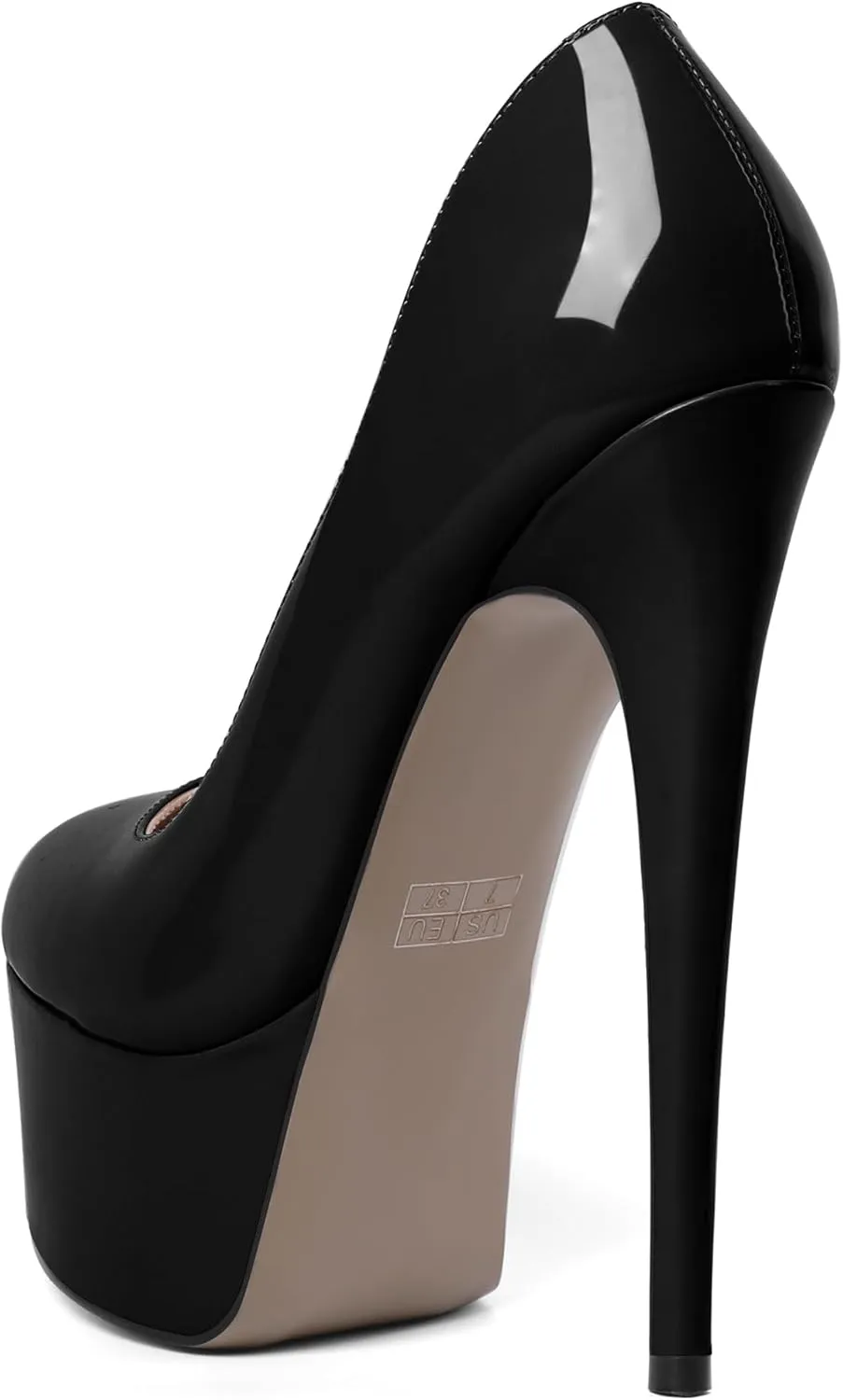 Eldof Womens High Heel Platform Pumps Round Toe Sky High Stilettoes 6" Party Dress Platform