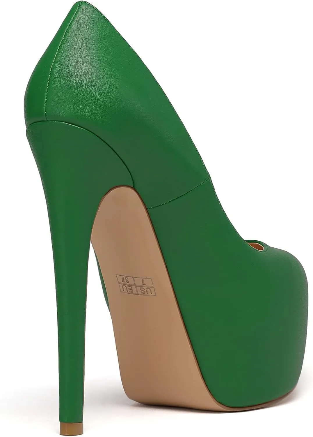 Eldof Womens High Heel Platform Pumps Round Toe Sky High Stilettoes 6" Party Dress Platform