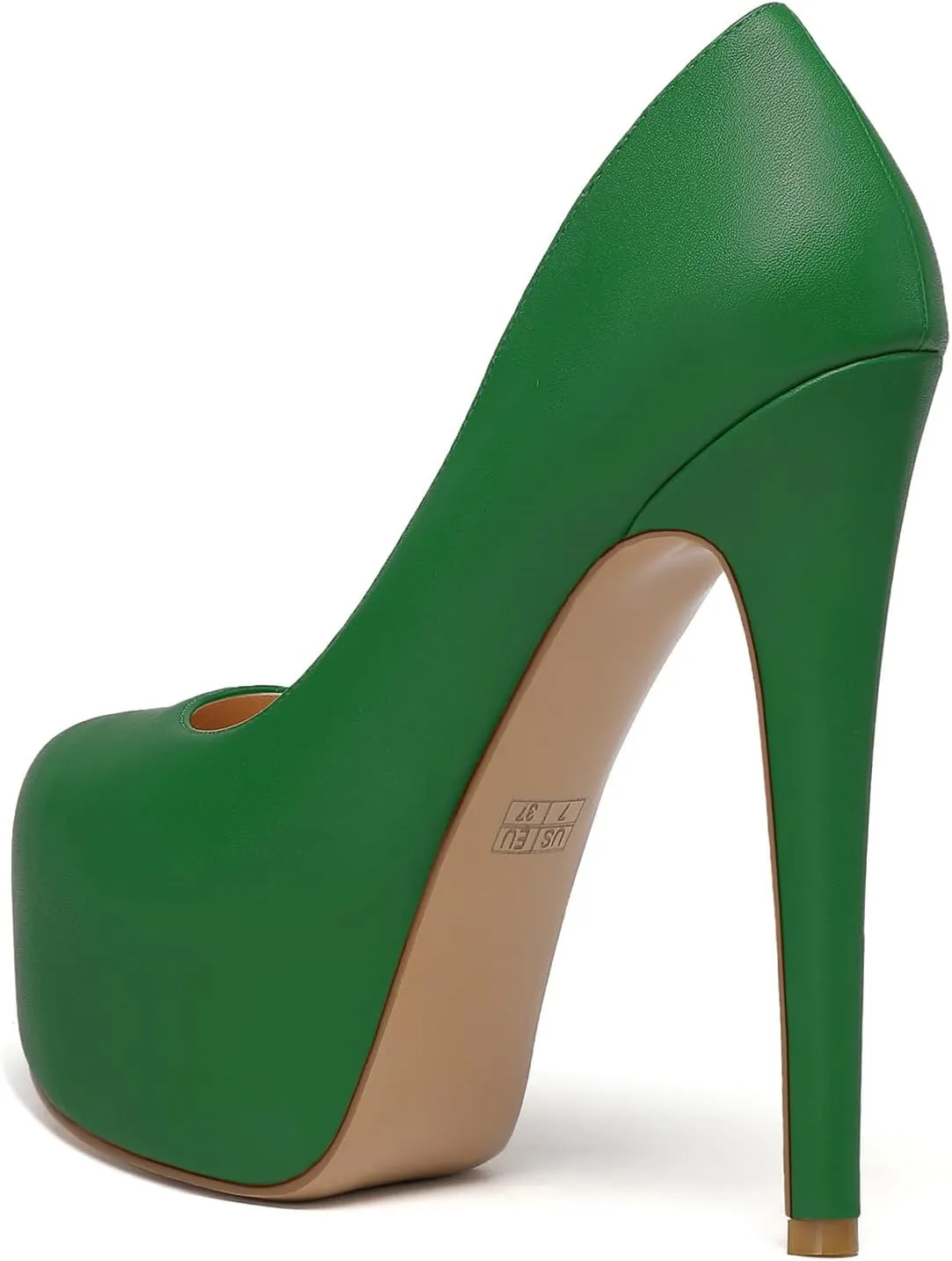 Eldof Womens High Heel Platform Pumps Round Toe Sky High Stilettoes 6" Party Dress Platform