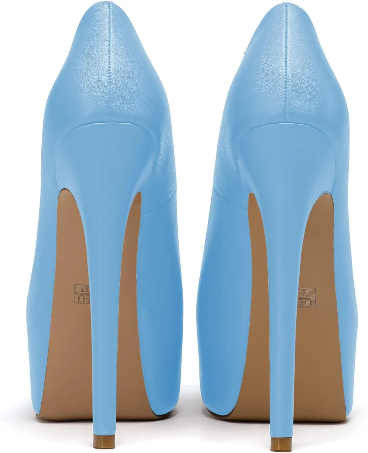 Eldof Womens High Heel Platform Pumps Round Toe Sky High Stilettoes 6" Party Dress Platform