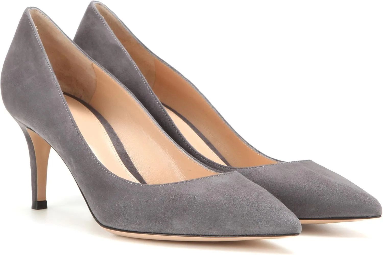 Eldof Womens Kitten Heel Pumps Pointy Toe Heels 6.5cm Mid-HeelPumps Office Classic Heels