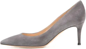 Eldof Womens Kitten Heel Pumps Pointy Toe Heels 6.5cm Mid-HeelPumps Office Classic Heels