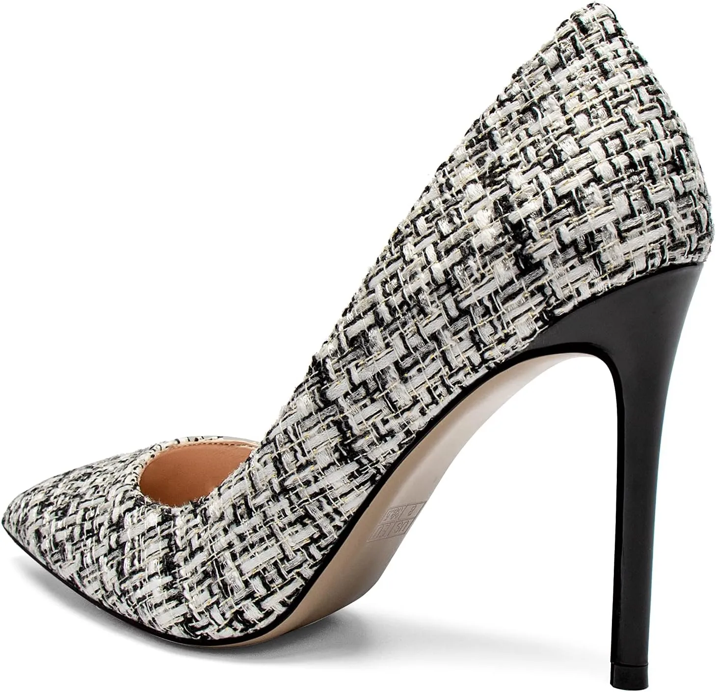Eldof Womens Pointed Toe Pumps High Heel Stilettos Classic Slip On 4" Heels Wedding Party Office Pumps for Women
