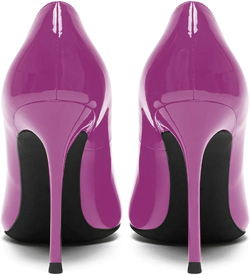 Eldof Womens Pointed Toe Pumps High Heel Stilettos Classic Slip On 4" Heels Wedding Party Office Pumps for Women