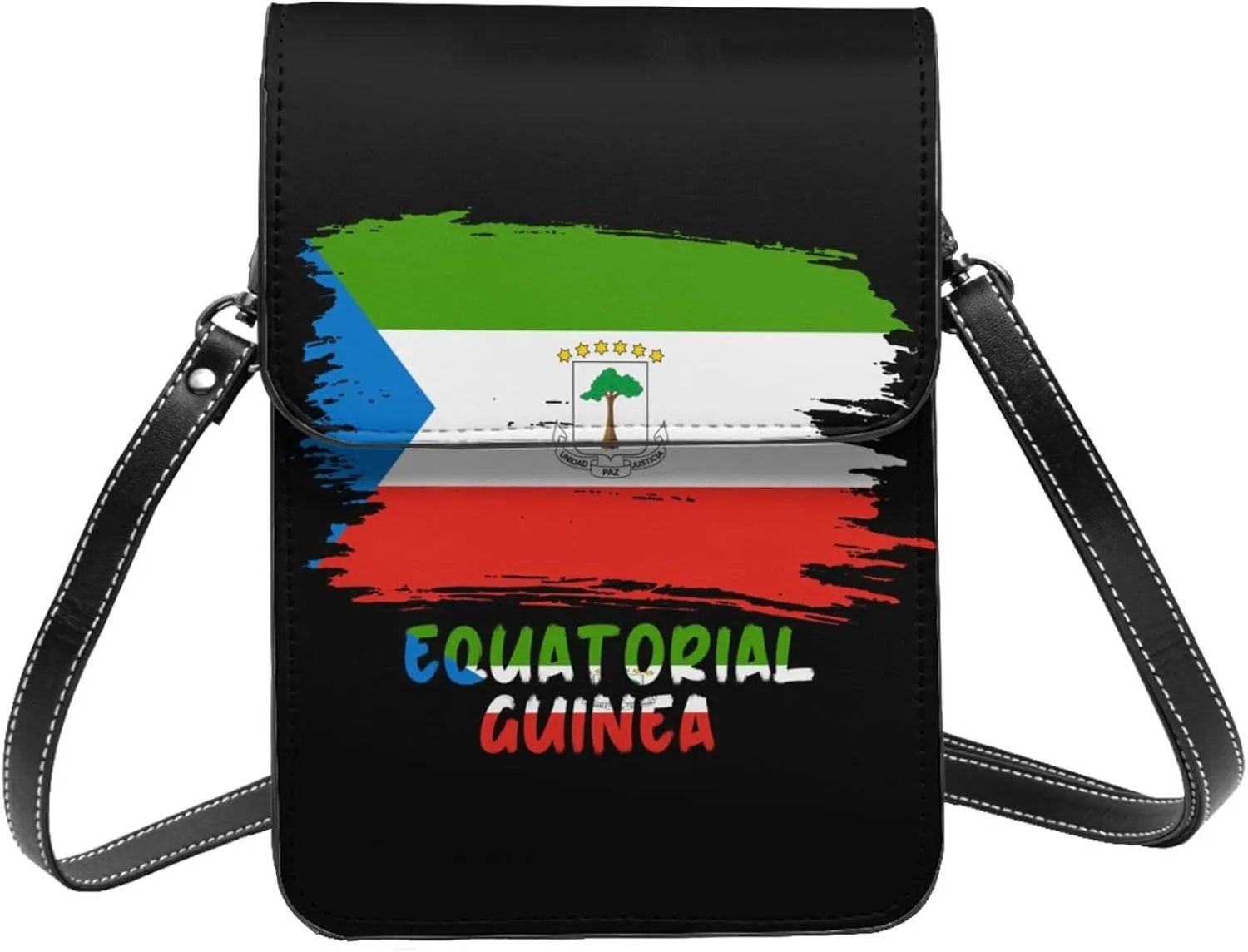 Equatorial Guinea Equatorial Guinean Flag Small Crossbody Bag Is A Shoulder Bag Designed For Women And Girls Cell Phone Crossbody Wallet Purses With Card Slots Adjustable Strap