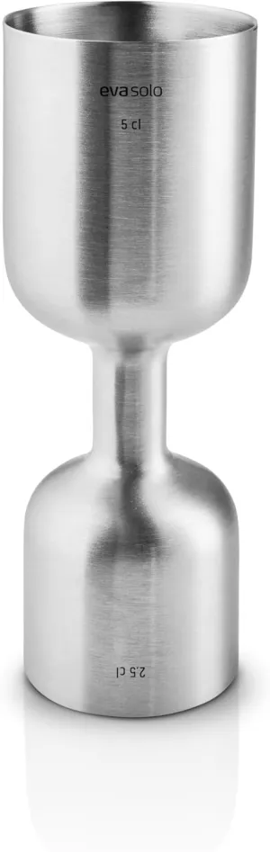 Eva Solo | Liquid Lounge Cocktail Jigger | Holds 2.5 cl and 5 cl. | Danish Design & Functionality | Brushed Steel