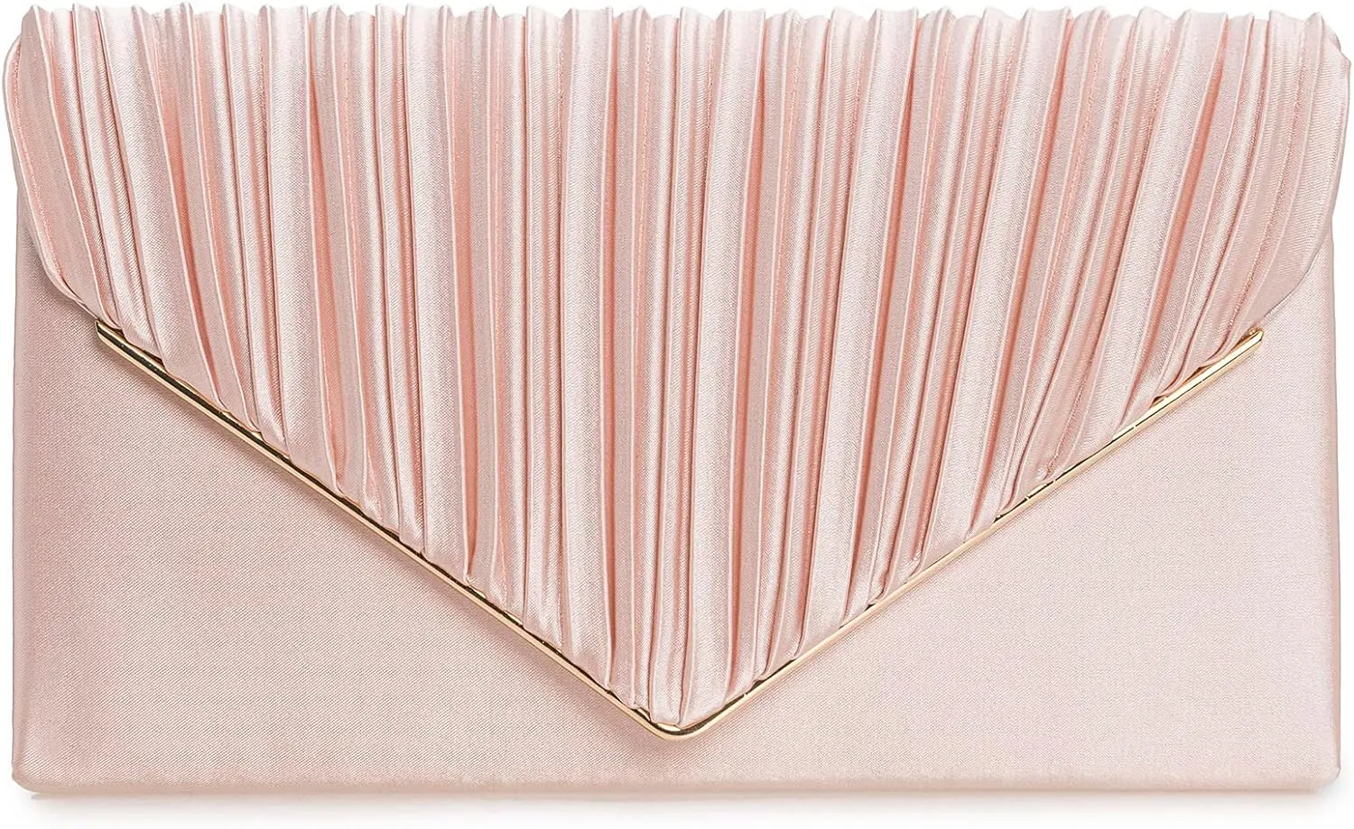 Evening Bag Elegant Women Party Handbag Pleated Satin Clutch for Wedding/Prom/Formal Events