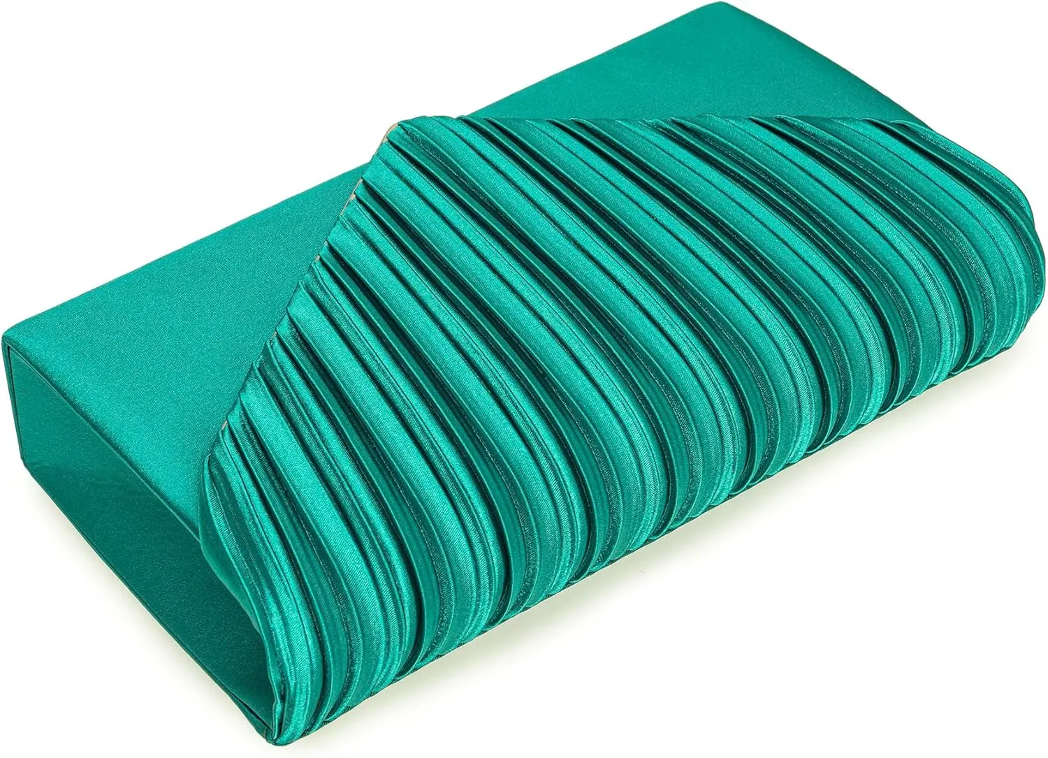 Evening Bag Elegant Women Party Handbag Pleated Satin Clutch for Wedding/Prom/Formal Events