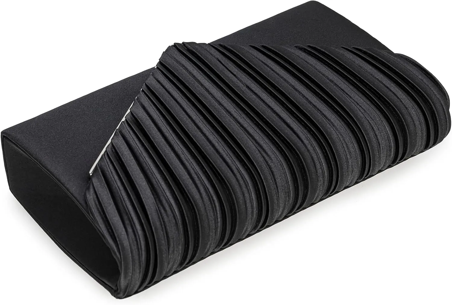 Evening Bag Elegant Women Party Handbag Pleated Satin Clutch for Wedding/Prom/Formal Events