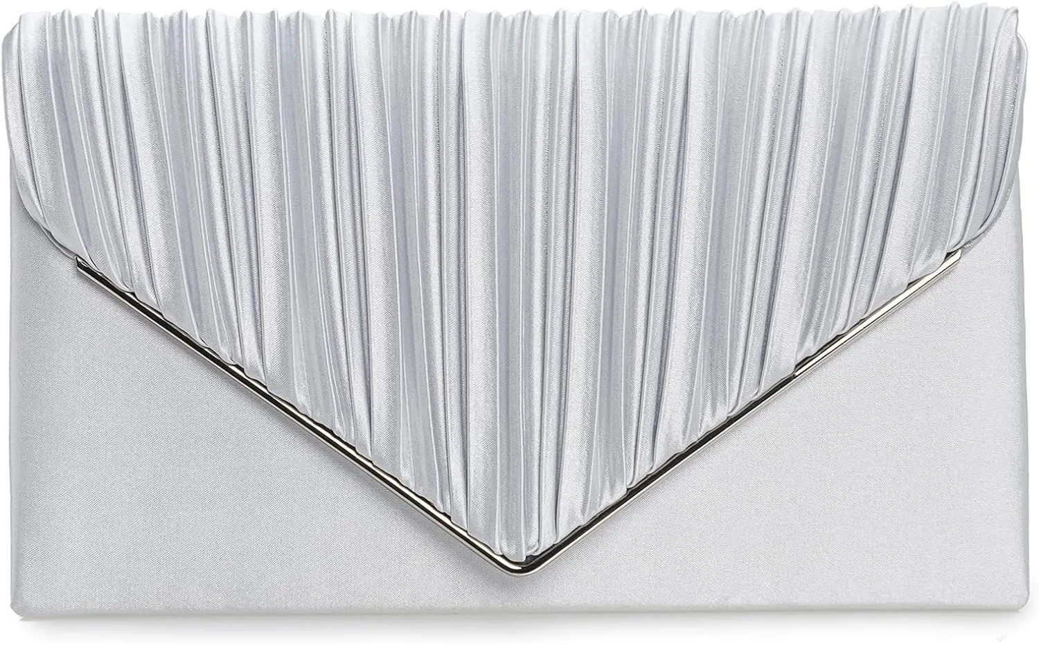 Evening Bag Elegant Women Party Handbag Pleated Satin Clutch for Wedding/Prom/Formal Events