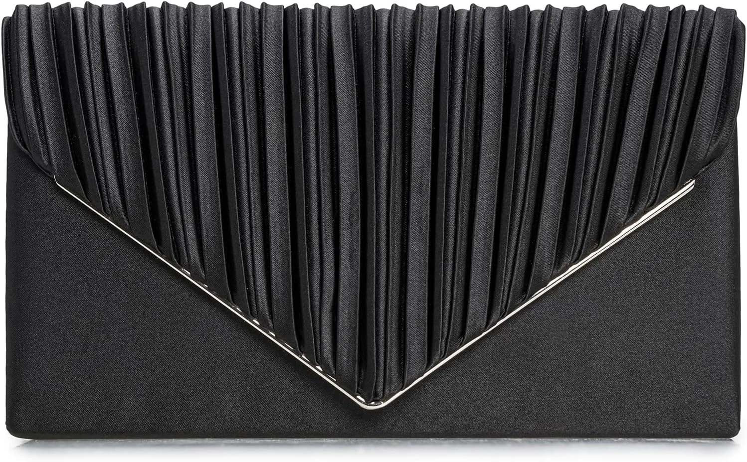 Evening Bag Elegant Women Party Handbag Pleated Satin Clutch for Wedding/Prom/Formal Events