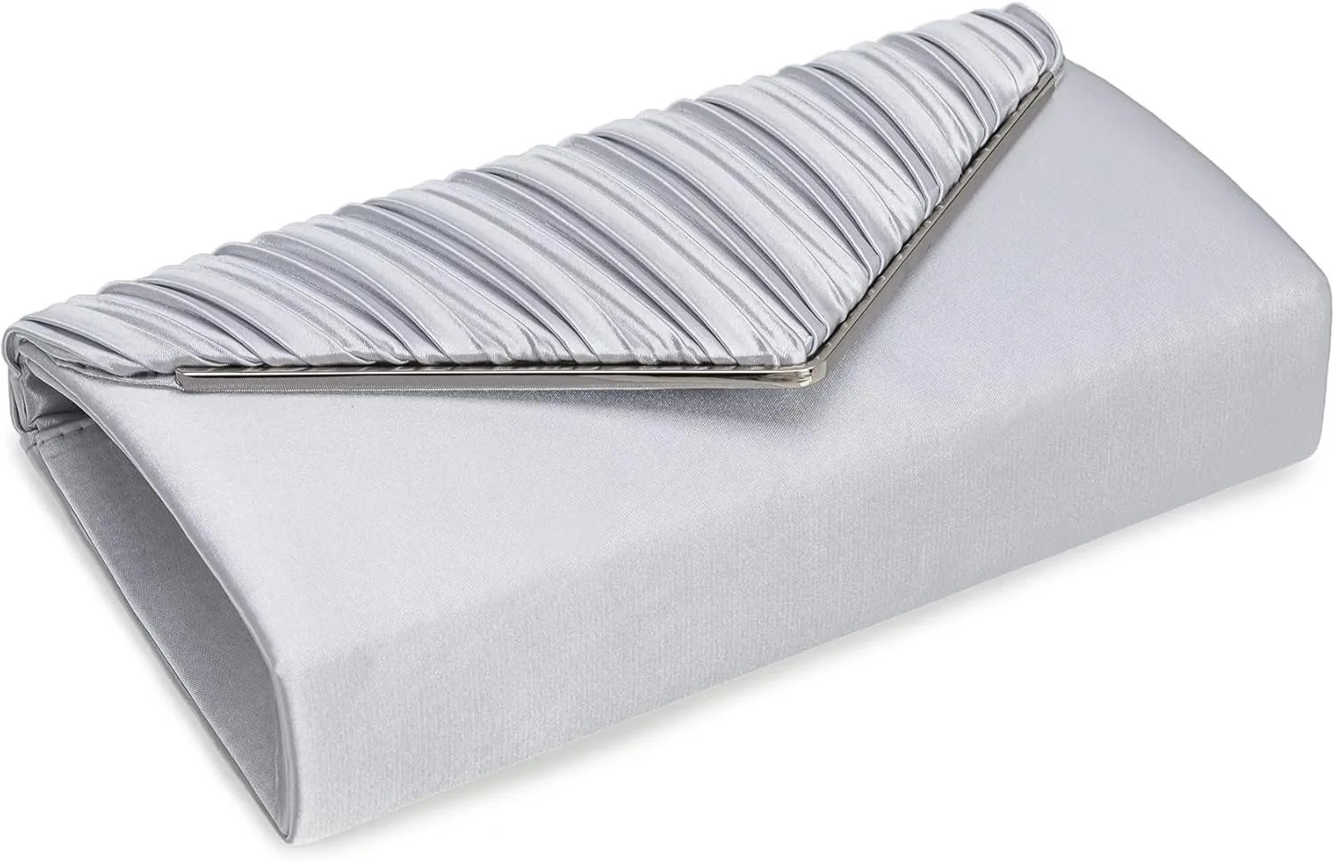 Evening Bag Elegant Women Party Handbag Pleated Satin Clutch for Wedding/Prom/Formal Events