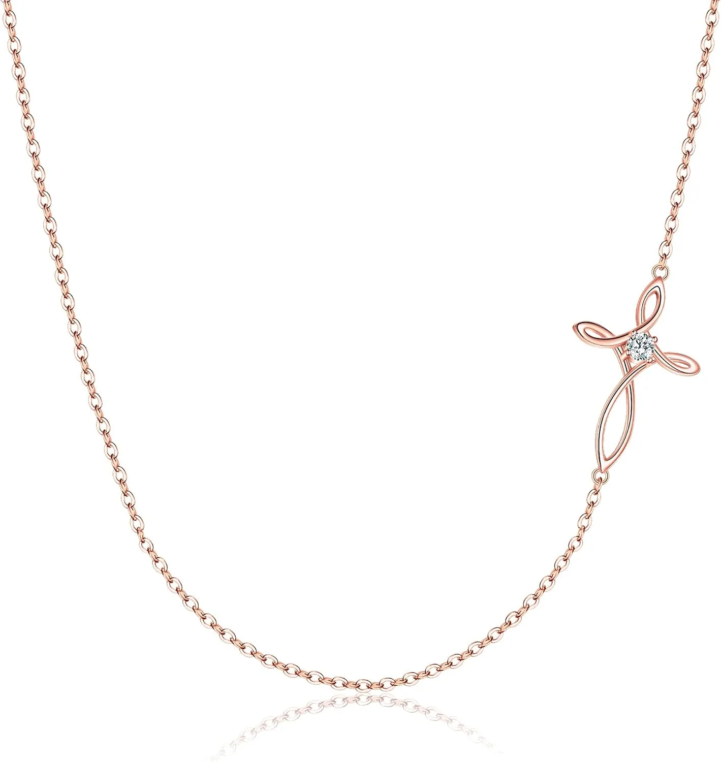 EVER FAITH 925 Sterling Silver Religious Church Sideways Cross Choker Necklace Jewelry Gift for Women