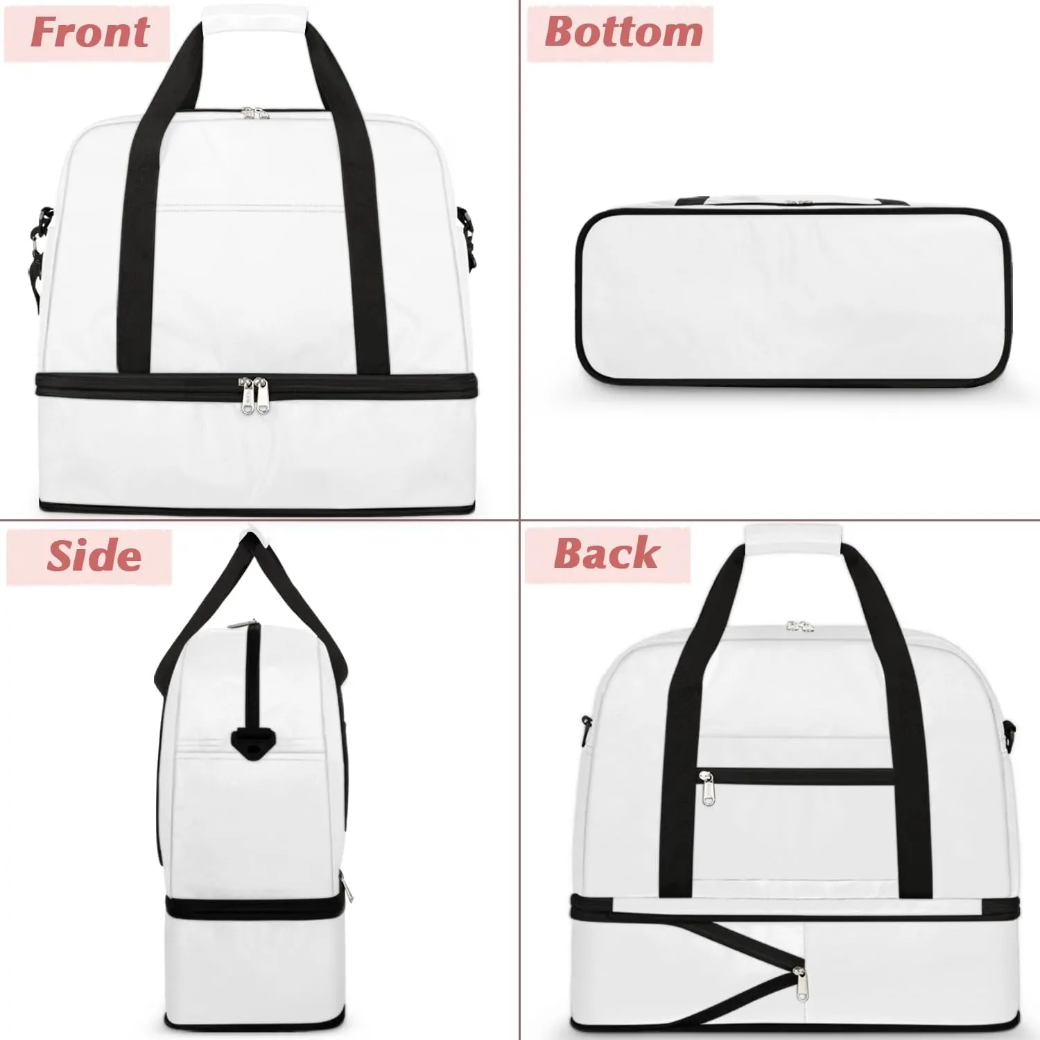 Exquisite Flora Colorful Print Travel Duffle Bag, Collapsible Travel Bag Sports Gym Bag With Shoes Compartment Weekender Bag Overnight Bag For Women Men