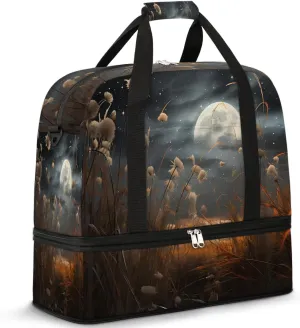 Exquisite Flora Vivid Printings Travel Duffle Bag, Collapsible Travel Bag Sports Gym Bag With Shoes Compartment Weekender Bag Overnight Bag For Women Men