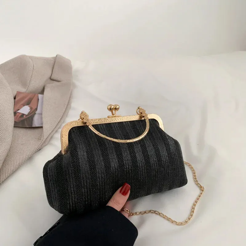 Fashion Women Evening Bag Brand Party Banquet Glitter Bag for Ladies Exquisite Wedding Clutch Handbag Shoulder Bag Chain Bolsas
