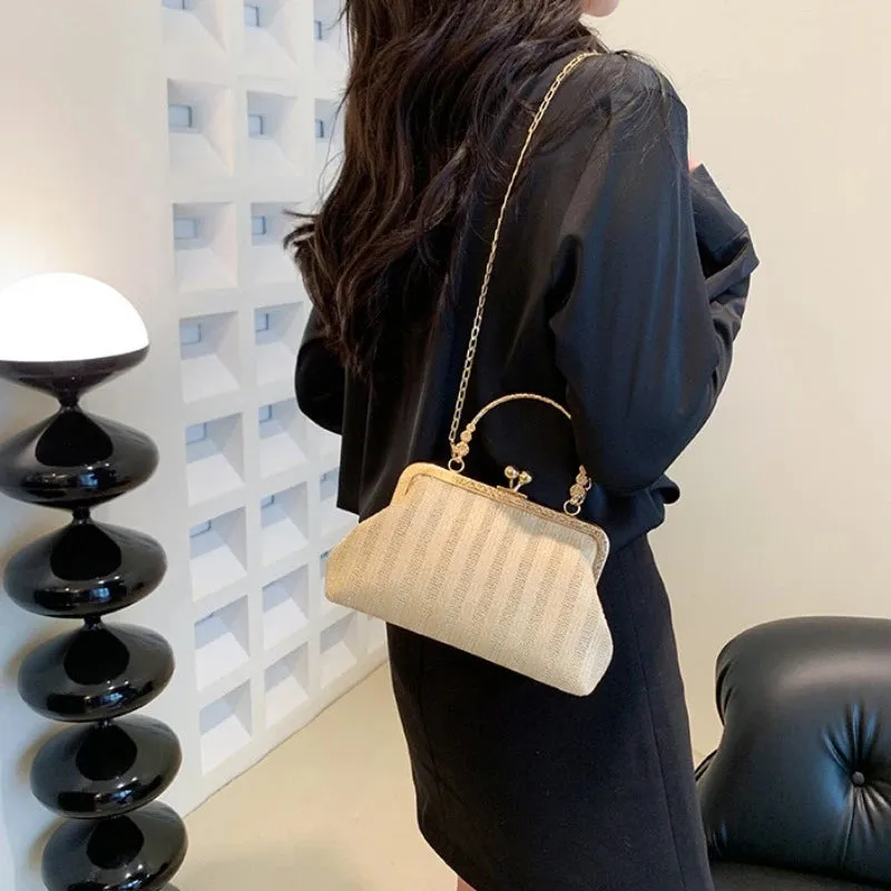 Fashion Women Evening Bag Brand Party Banquet Glitter Bag for Ladies Exquisite Wedding Clutch Handbag Shoulder Bag Chain Bolsas