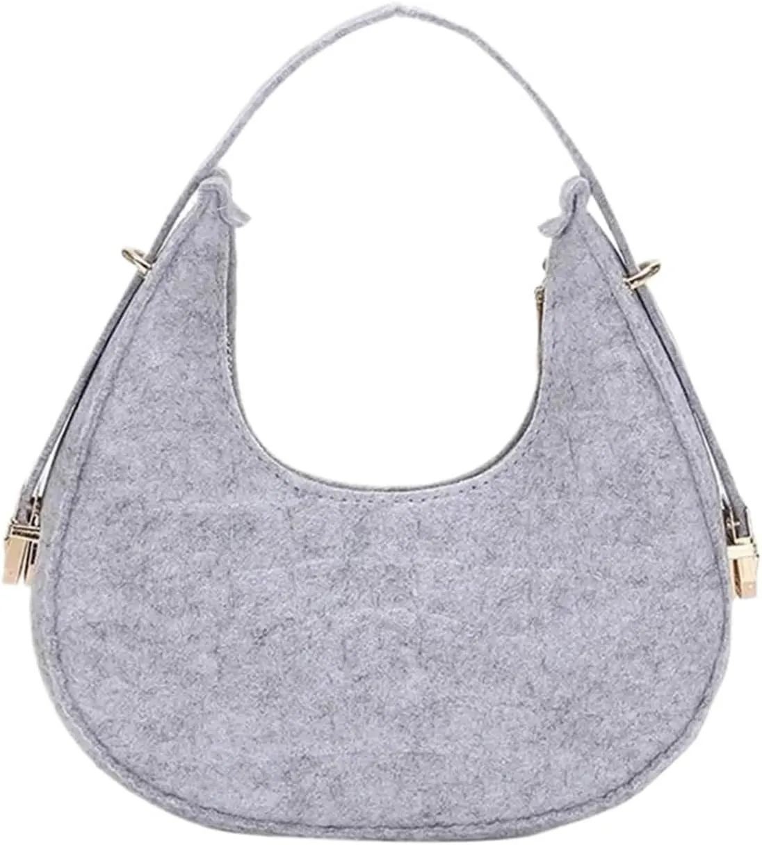 Fashion Women Female Felt Underarm Bags Cute Simple Grain Shoulder Bag Handbags Purses Outdoor Shopping Accessories For Women
