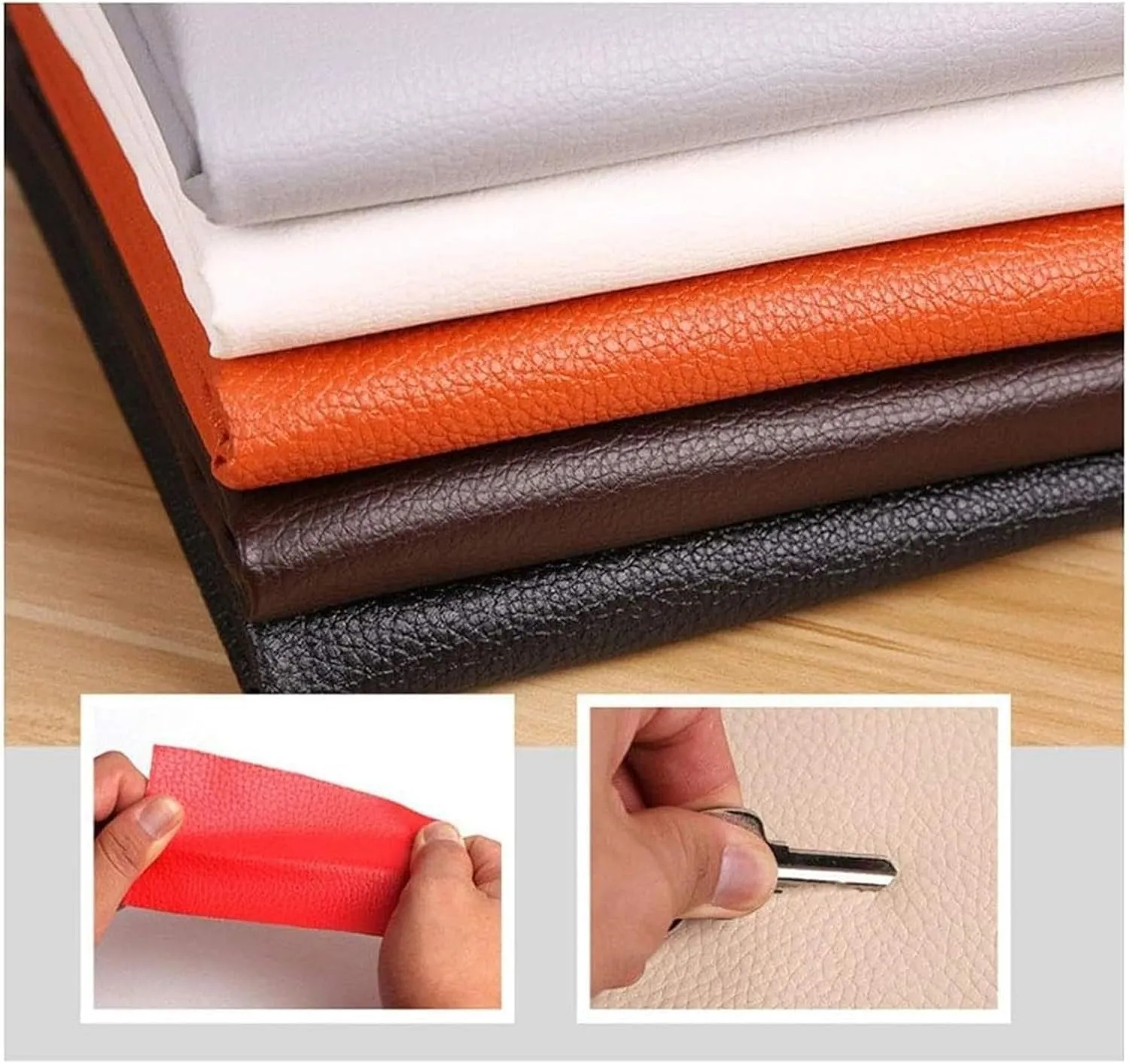 Faux Leather Fabric，Leathaire Fabric， FLeathercloth Upholstery Textured Material Leather Leatherette(1.38x9m)